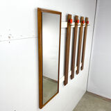 Retro coat rack with mirror