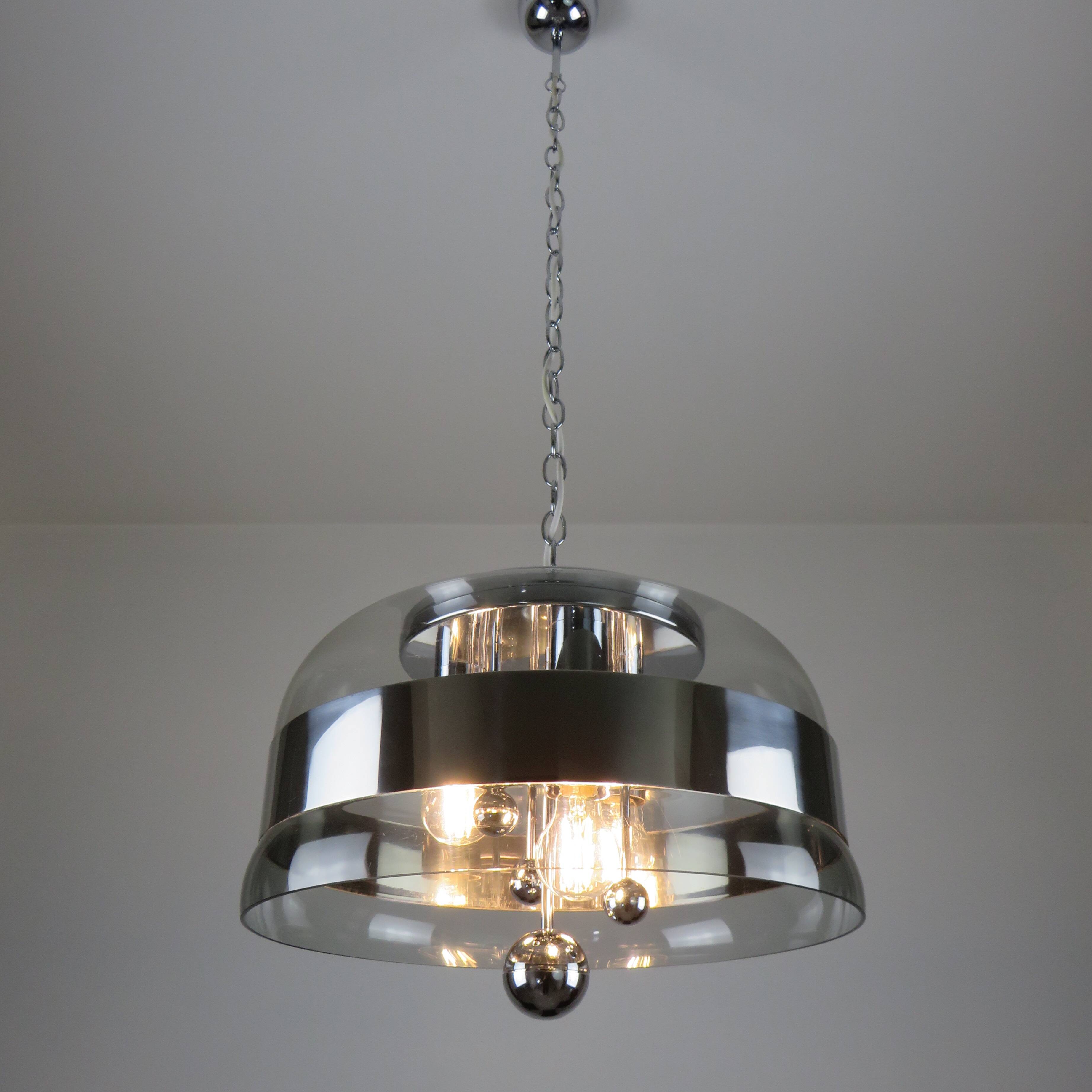 Space Age pendant light from Doria studio (Doria Leuchten Germany) 1970s