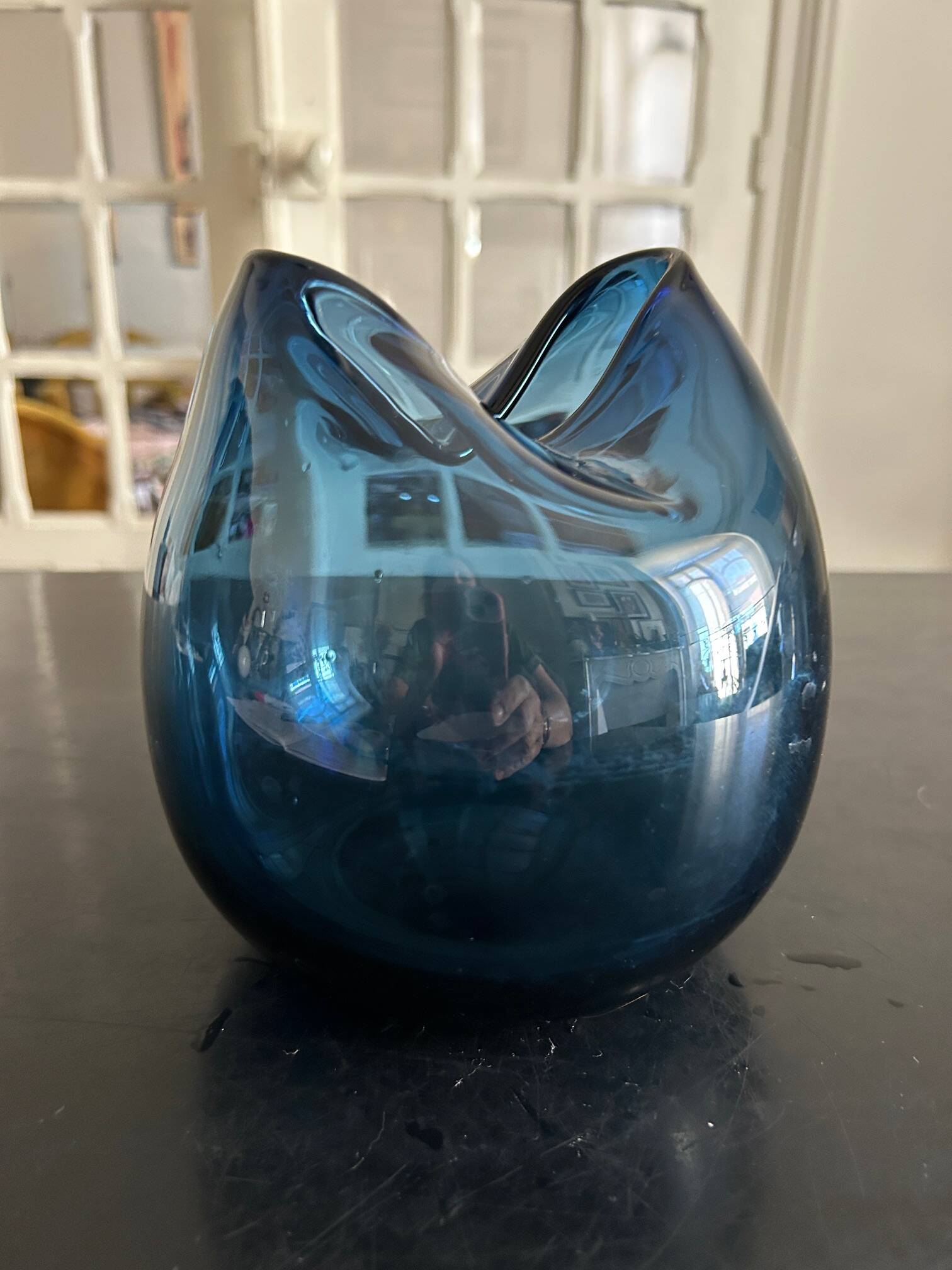 Scandinavian blue vase