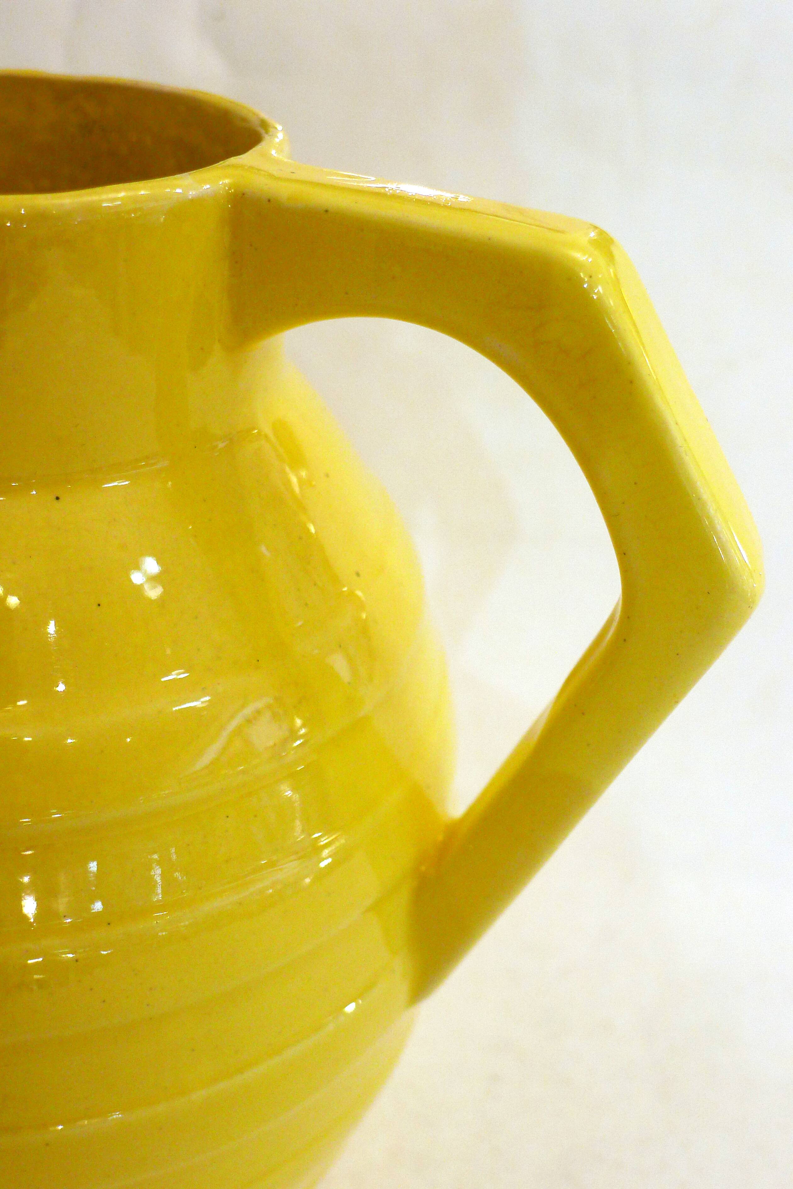 Art Deco pitcher from the 1950s in Orchies earthenware.
