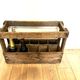 Vintage wooden wine case locker old bottle with HD monogram