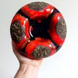 Sculptural Vallauris Ceramic Vide-Poche, Fat Lava Glaze, France, 1950s