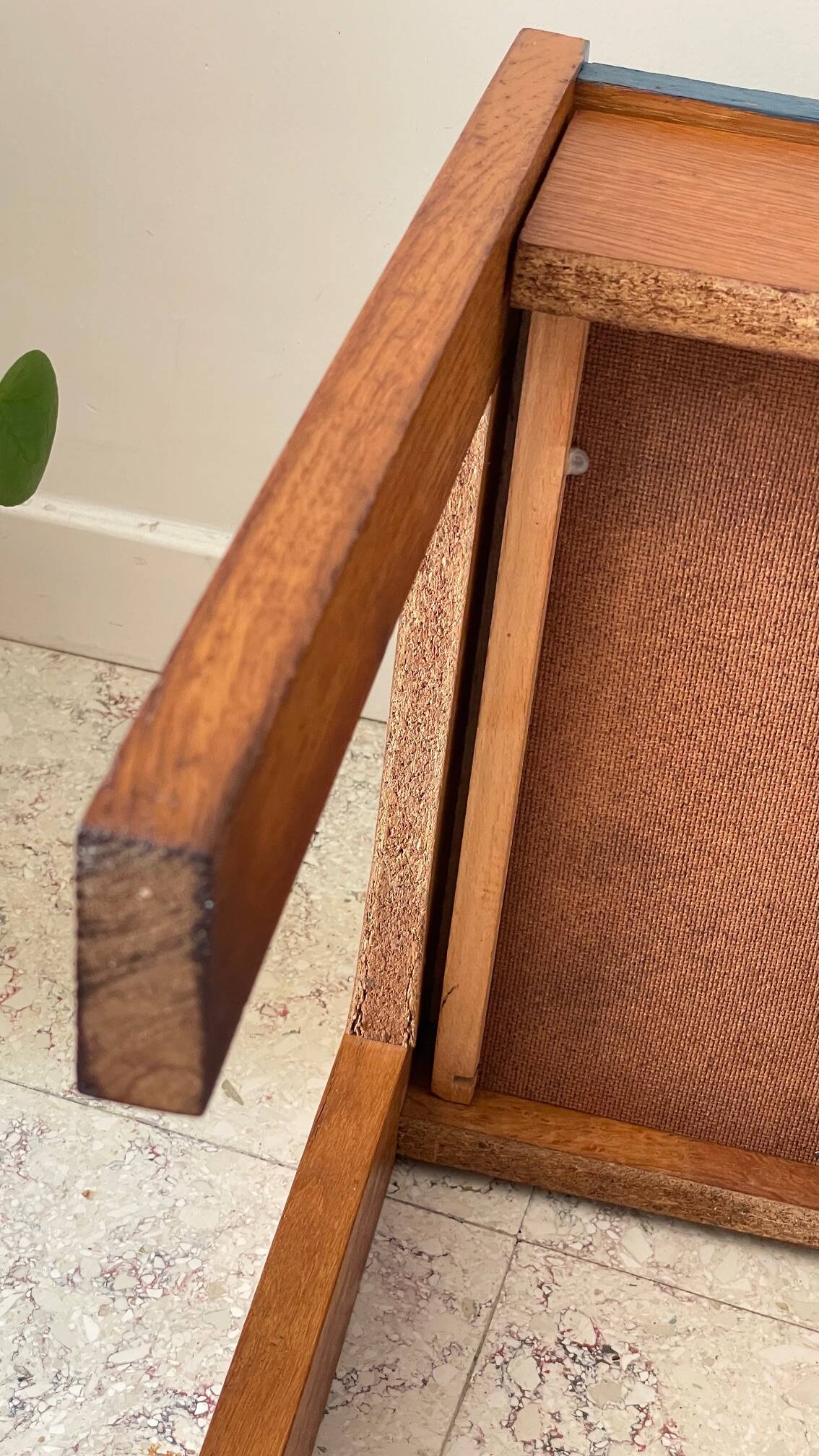 Vintage Scandinavian Cube Bedside Table