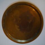 Old copper tray, chiseled, Moroccan