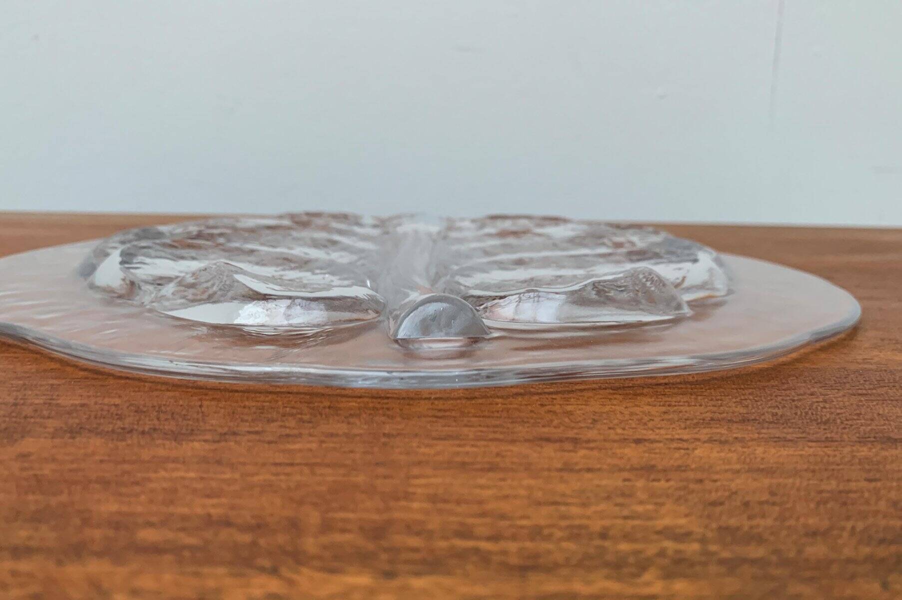 Assiette vintage suédoise en verre d'Orrefors