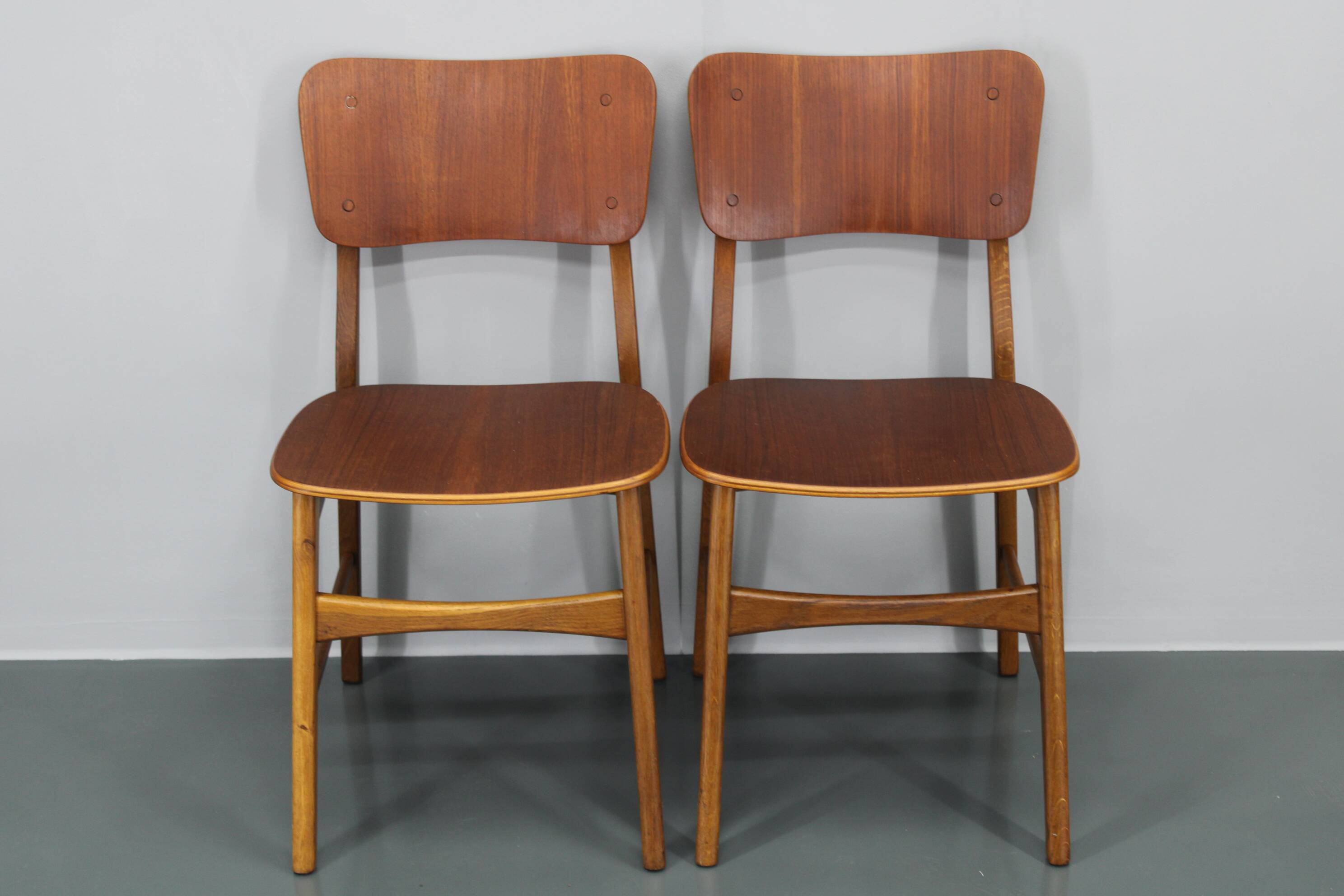 1960s Ib Kofod Larsen Set of 4 dining Chairs in Teak Finish, Denmark