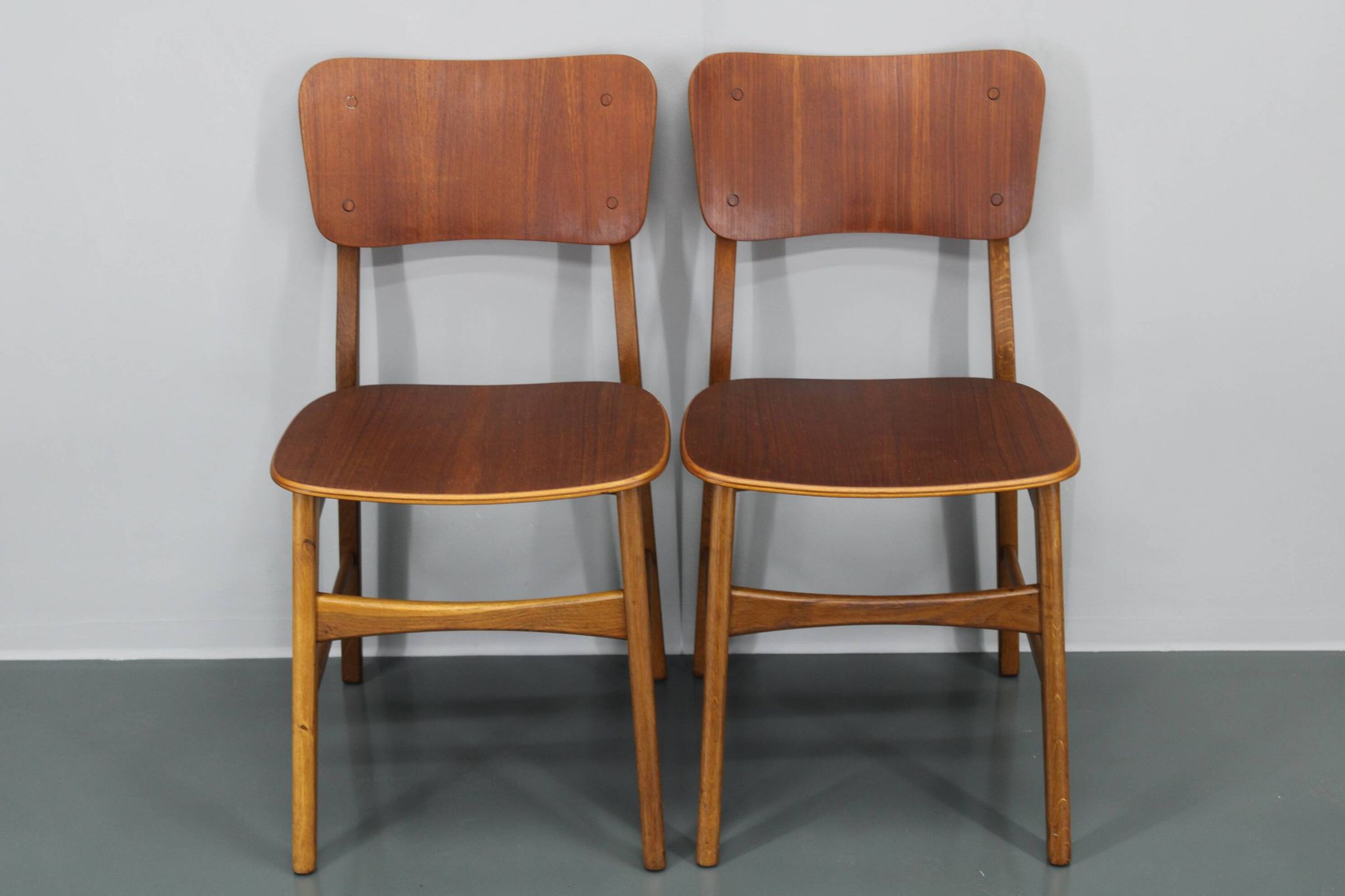 1960s Ib Kofod Larsen Set of 4 dining Chairs in Teak Finish, Denmark