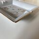 Old rectangular Limoges Porcelain Ashtray: Leaf designs signed GP