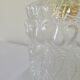 Porcelain, brass and glass wall lamp