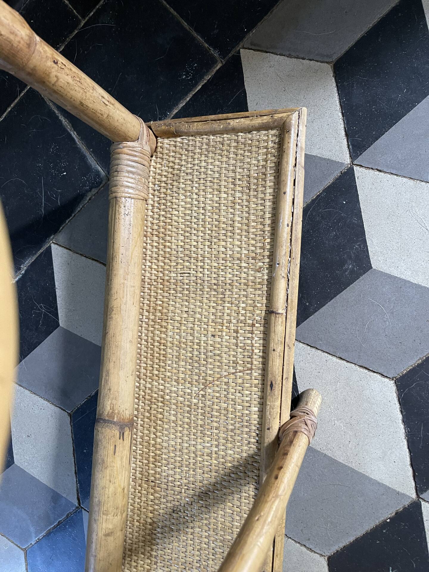 60s bamboo and rattan wardrobe