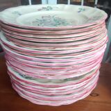 Old service dishes Lunéville floral decoration 29 pieces
