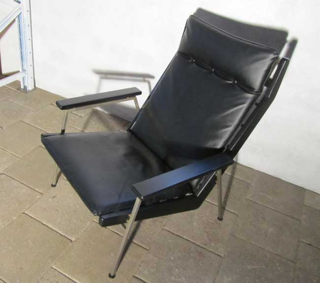 Chair faux leather black rob parry easy chair