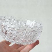 Decorative crystal snowflake bowl, early 20th century.