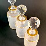 Napoleon III frosted crystal toilet set by Saint Louis