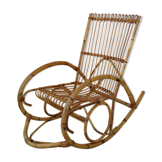 Rocking-chair in rattan