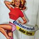 Plaque publicitaire pneus Continental pin up