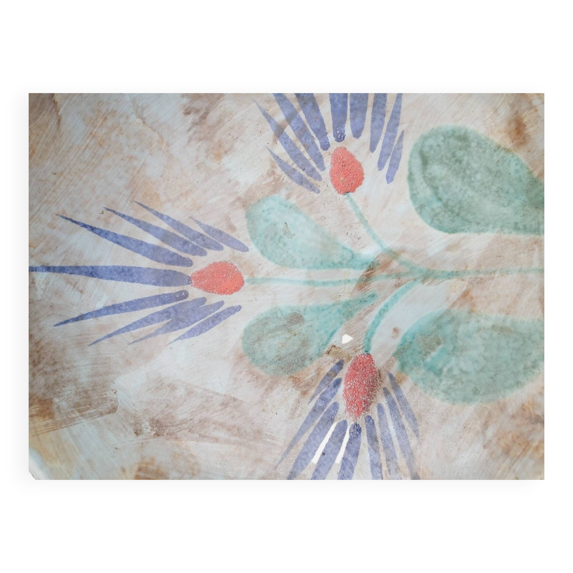 Vallauris ceramic round dish