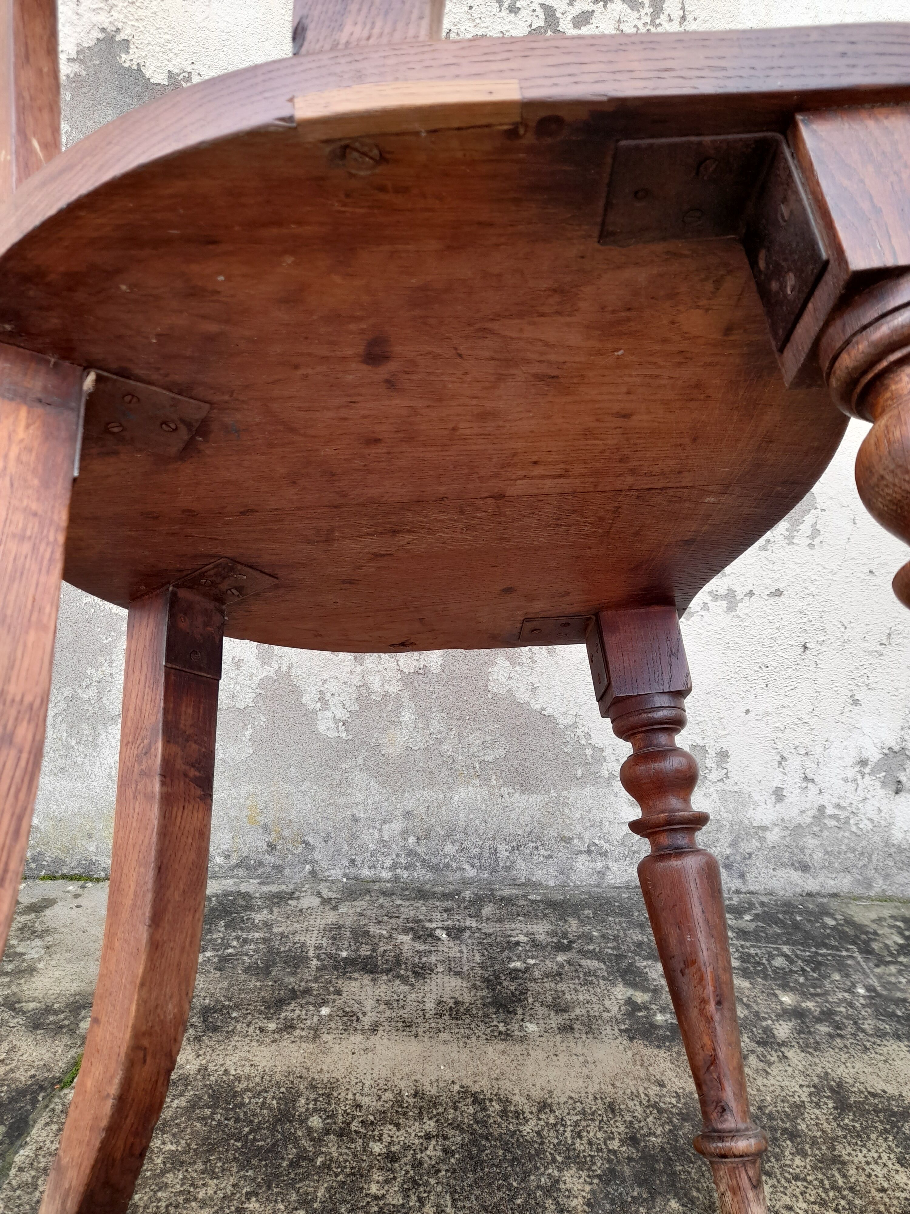 Fauteuil de bureau Louis Philippe en chêne