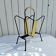 Metal and leather magazine rack, Jacques Adnet, vintage