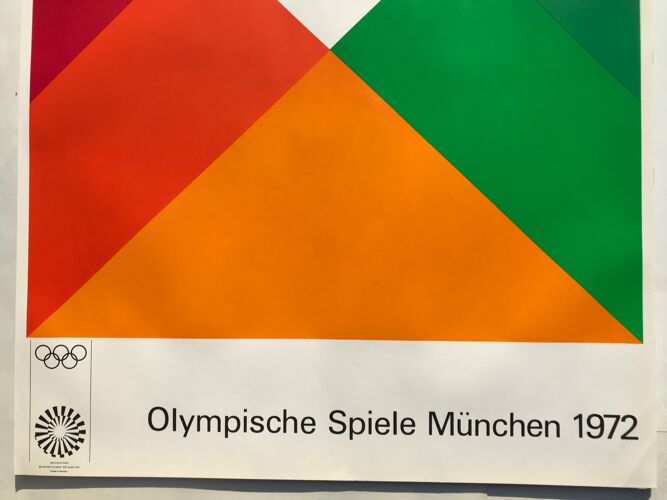 Affiche originale Bill Max (1908-1994) Olympische Spiele München, 1972