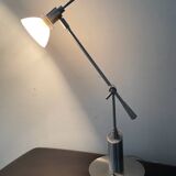Articulated design lamp in brushed aluminum