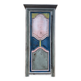 Bonnetière with a single door – Polychrome solid oak