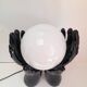 Lampe de table paire de mains noires 80s