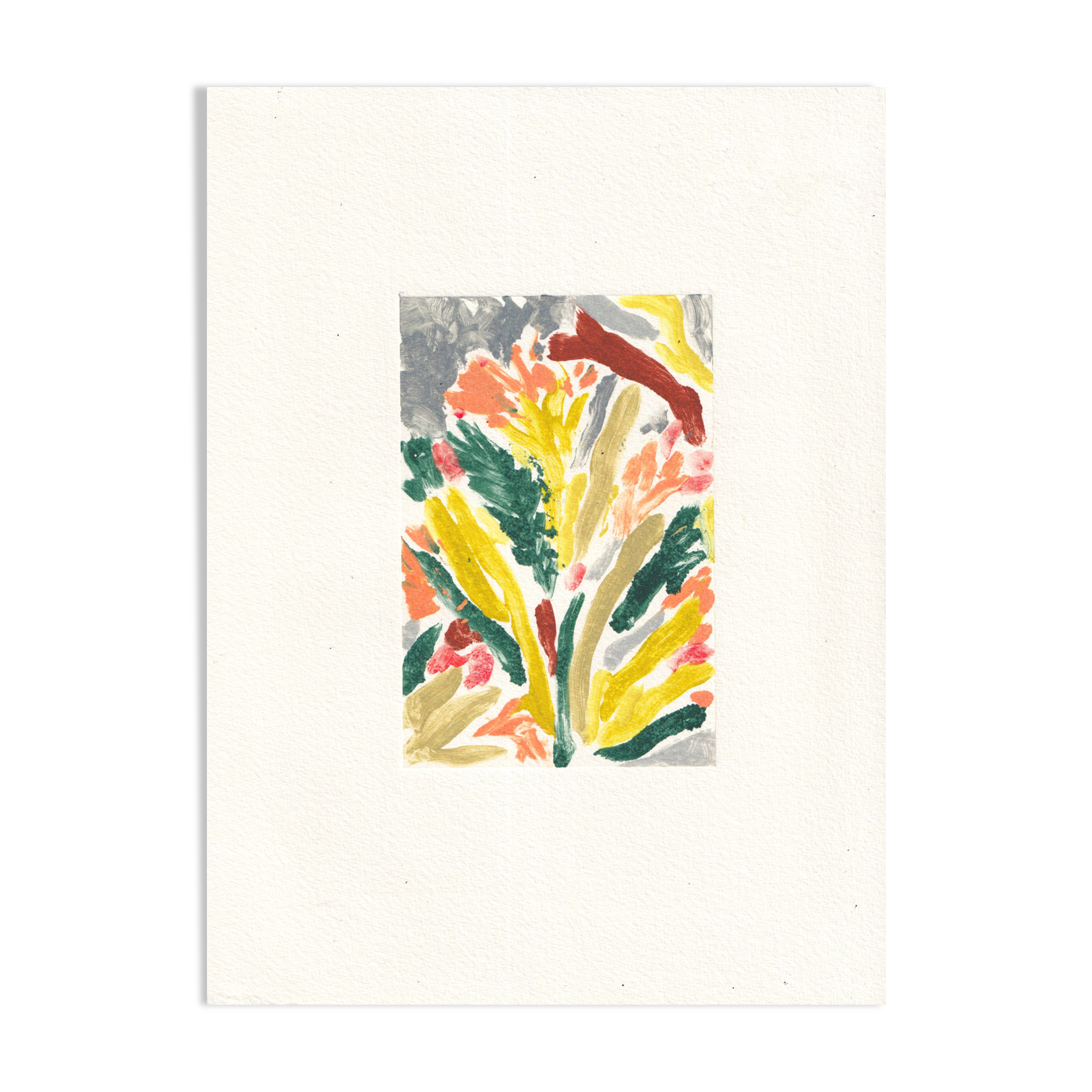 Blooming flower monoprint