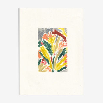 Monoprint de fleurs en fleurs