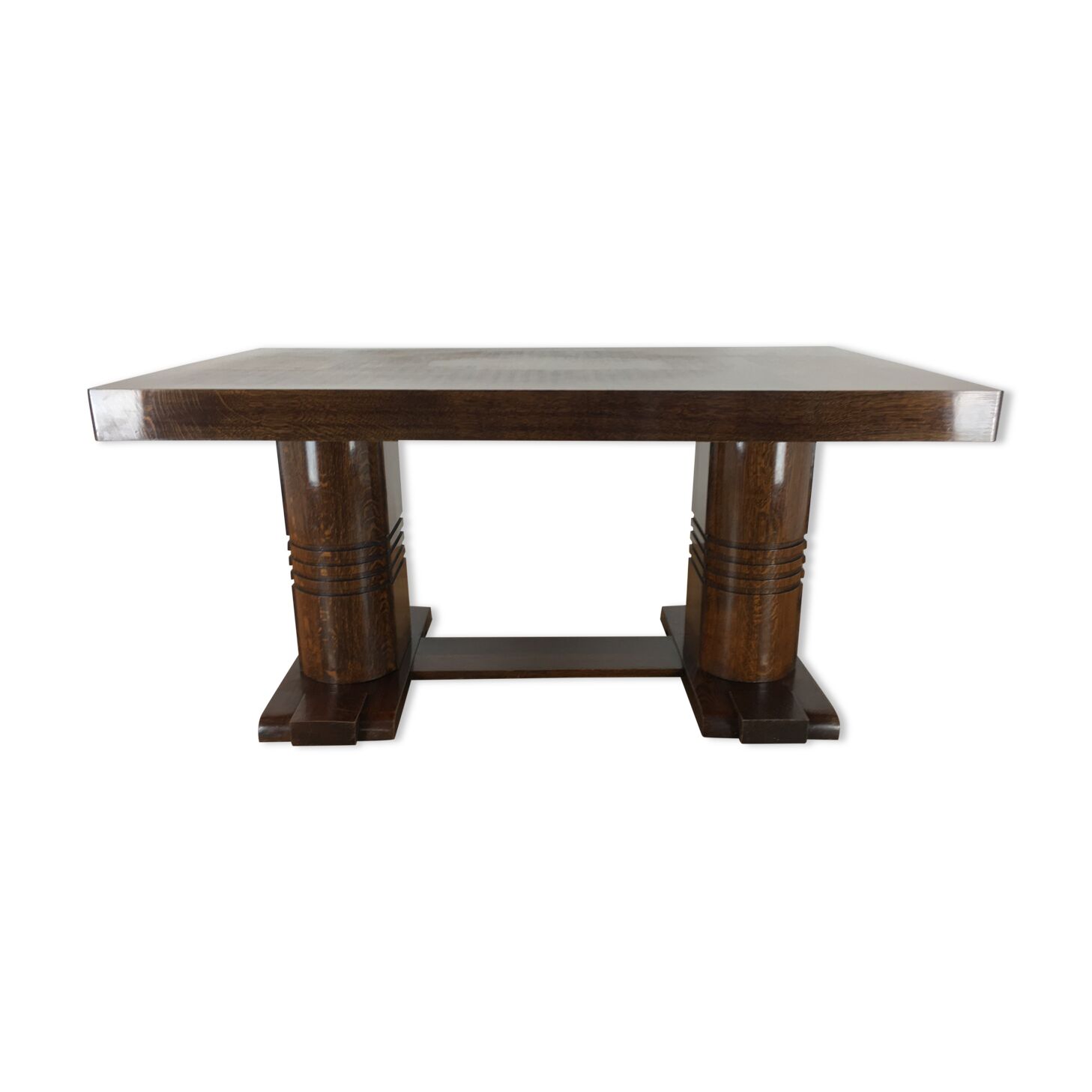 Massive and expandable art deco brutalist table