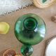 Carafe bouteille en verre, verte made in italy