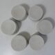 6 old ramekins porcelain checkerboard decoration