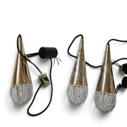 3 x Vintage pendant cone lamps from Kaiser Leuchten / 1970s