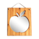 Miroir rectangulaire pomme en bois de pin et corde