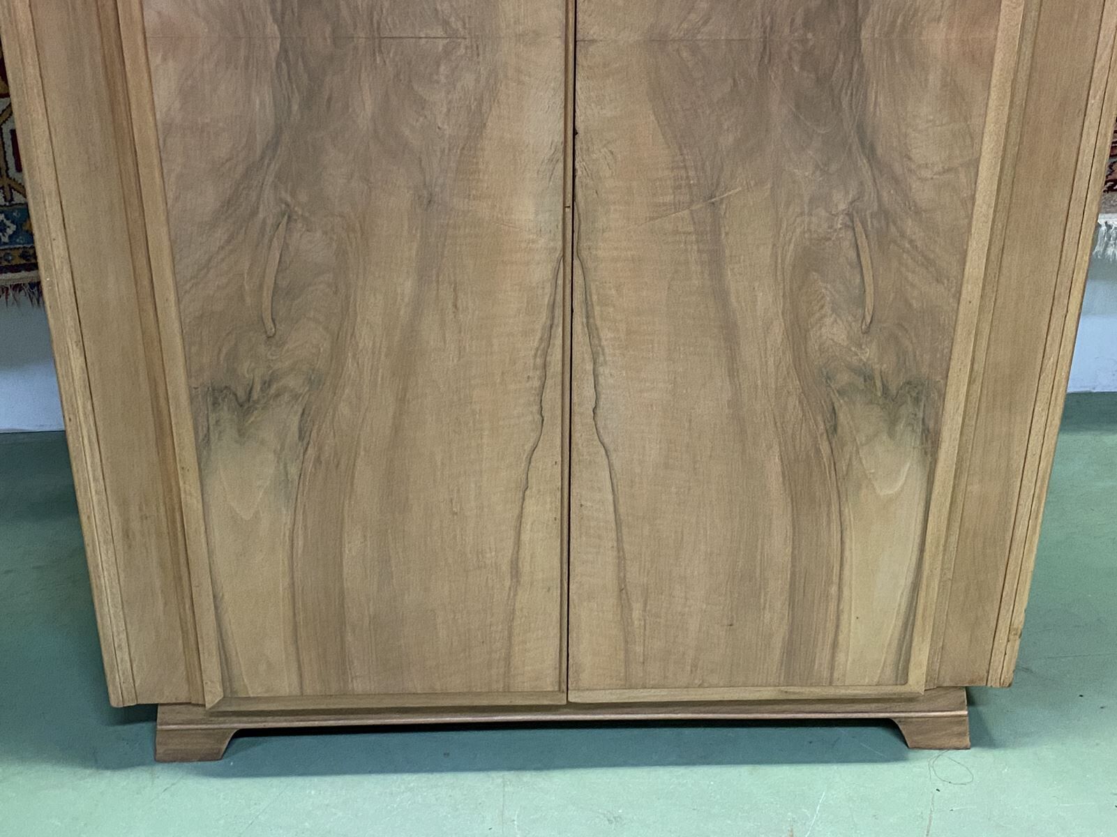 English Art Deco walnut penderie