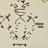 8x10 Beige & Dark Brown Modern Oushak Rug, 232x303Cm