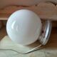 Old ceiling of 40's, white opaline globe, ceiling light
