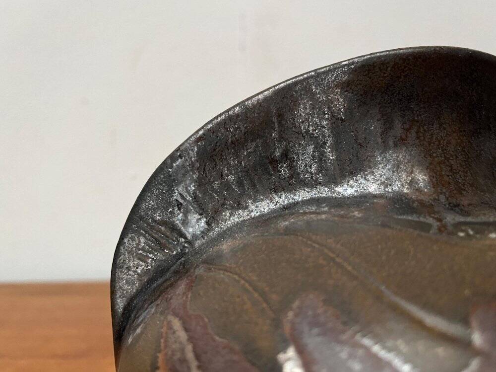 Vase de poterie d'atelier brutaliste allemand du milieu du siècle de Fritz Van Daalen, années 1960