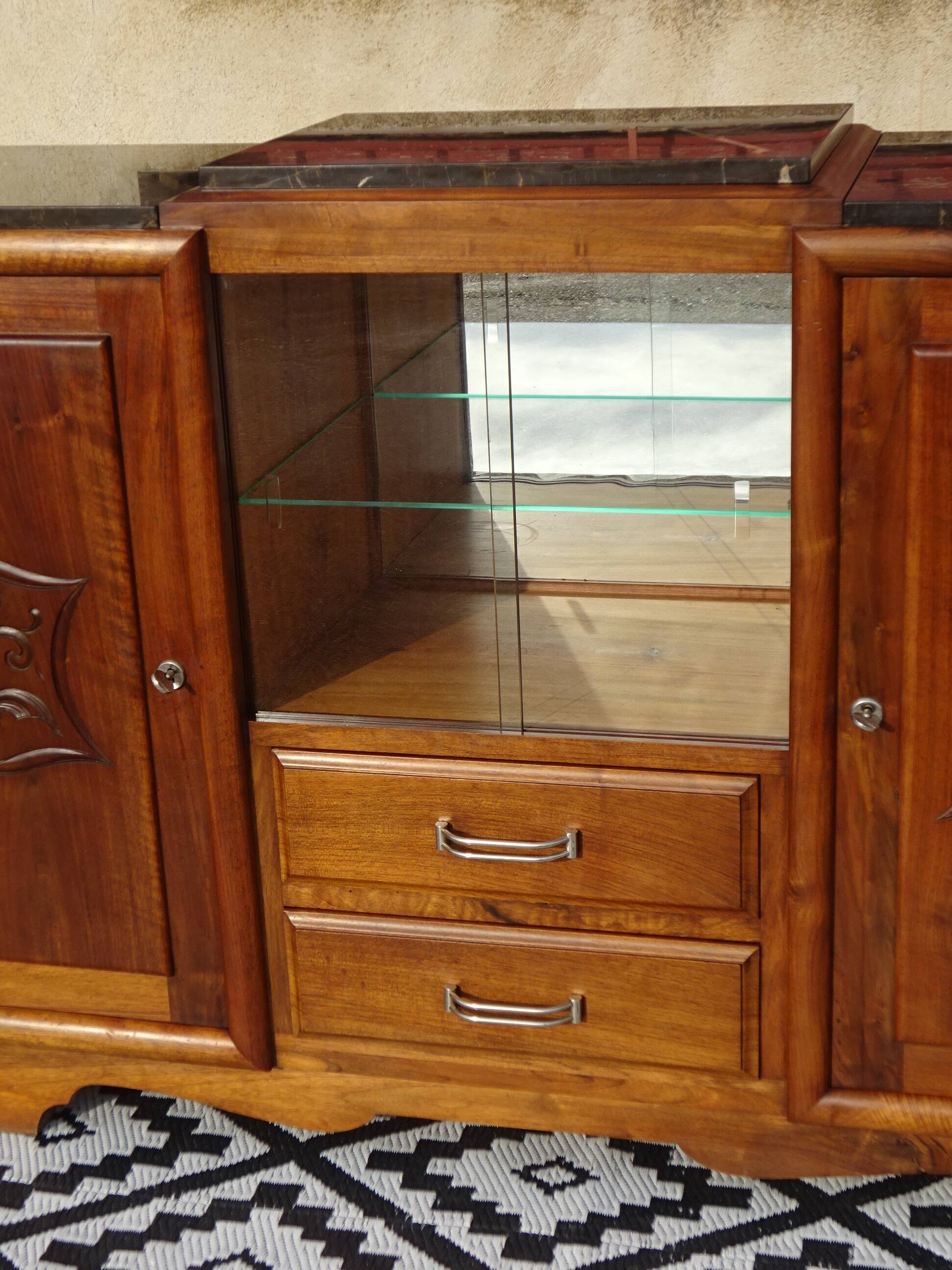 Art Deco walnut sideboard