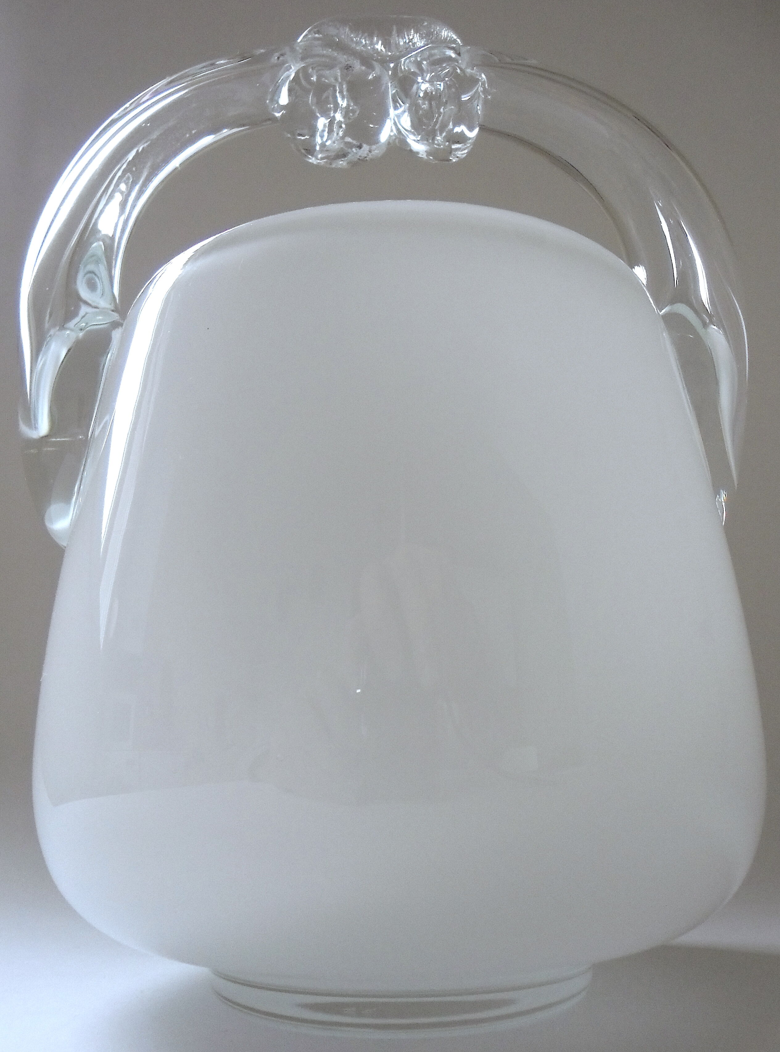 Vintage ice bucket in colorless and white "ouzo" crystal