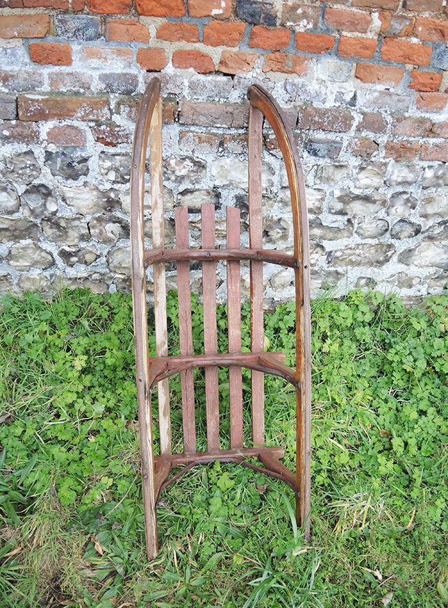 Old sledding for adults in wood & metal