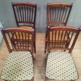 Pair of "1900" caned chairs