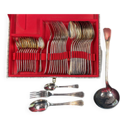 Christofle, Modèle América, Art Déco, Ménagère 37 pièces Métal Argenté