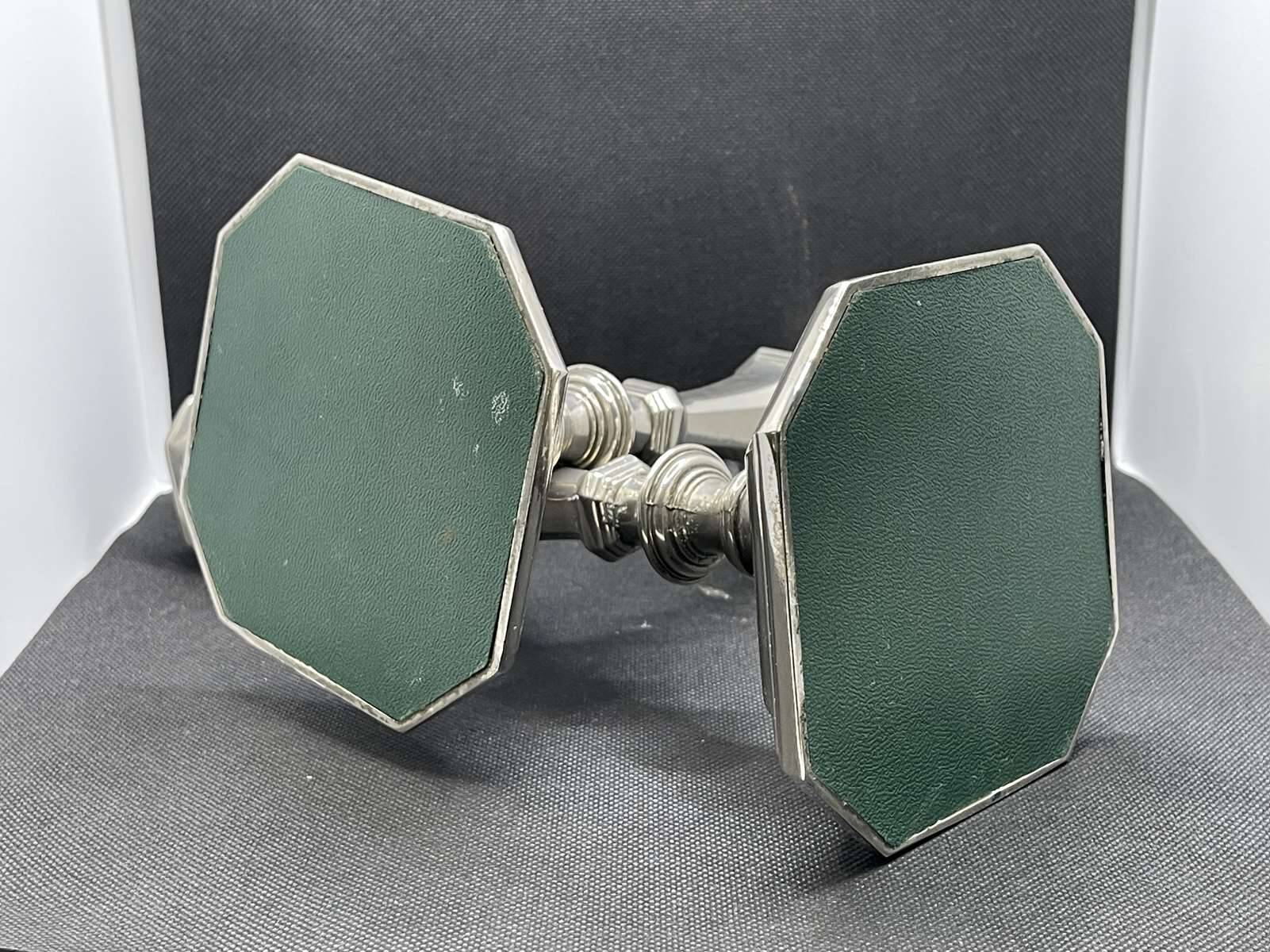 Pair of English silver-plated candlesticks from the 1950s