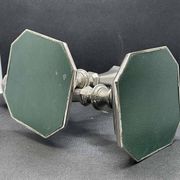 Pair of English silver-plated candlesticks from the 1950s