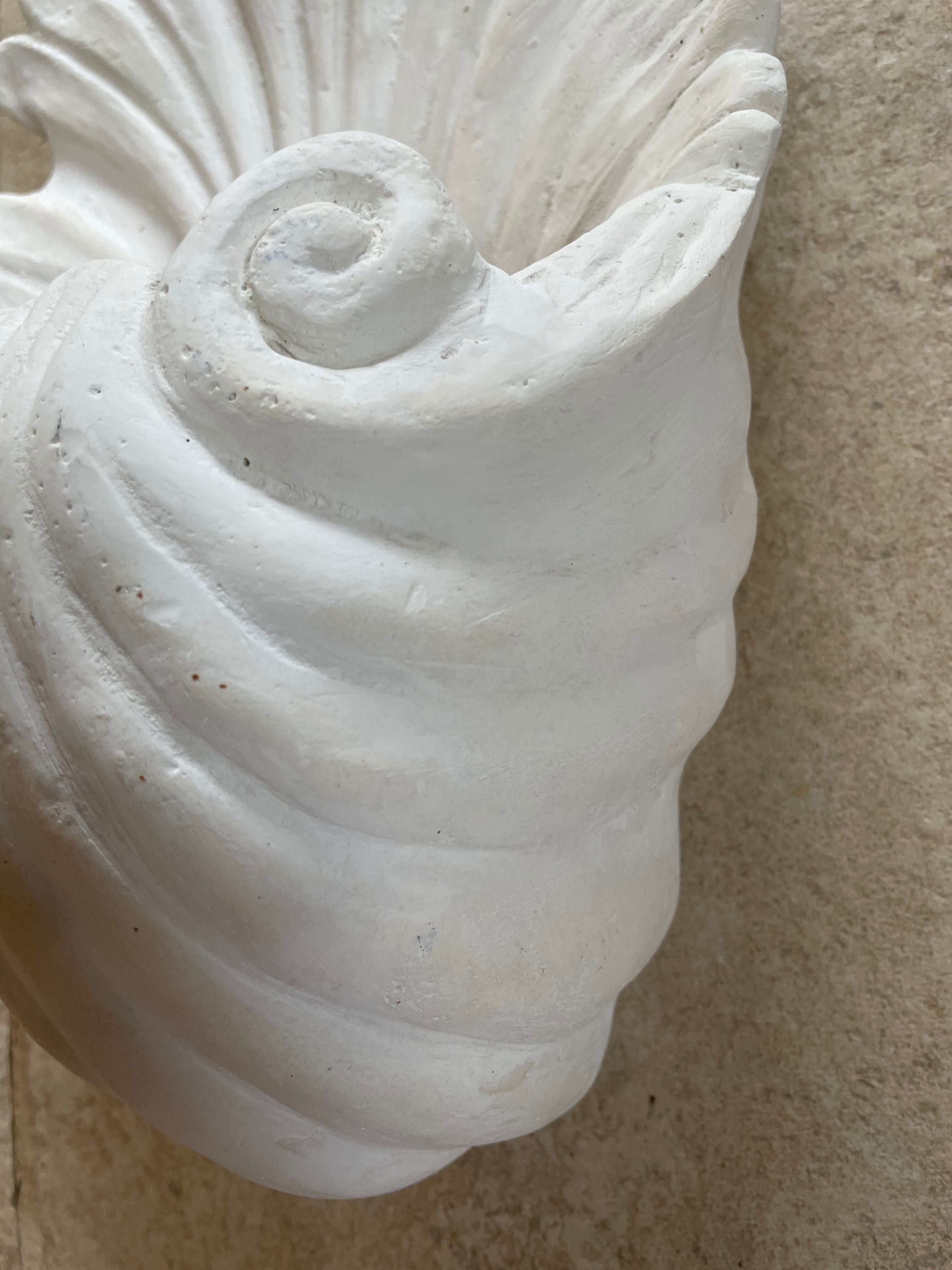 Art Deco shell wall lamp 49cm