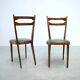 Set of six elegant Italian dining chairs