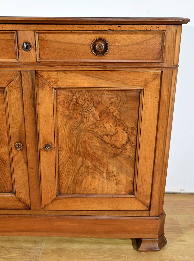 3-door walnut sideboard, late 19th century