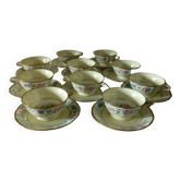 Coffee cup in limoges porcelain bernardaud floral decor