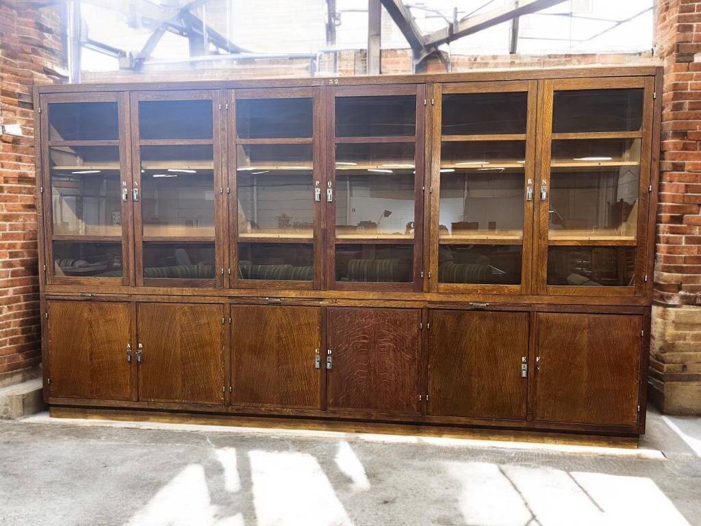 XL vintage industrial display cabinet / laboratory cabinet / cupboard